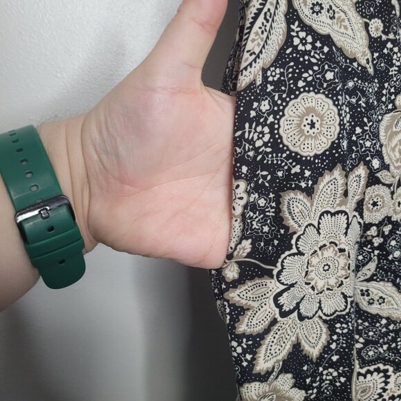 Vintage y2k dark cottagecore boho stretch classic v neck pockets dress size 4p - Picture 5 of 8